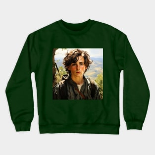 Painting of Timothee Chalamet Crewneck Sweatshirt